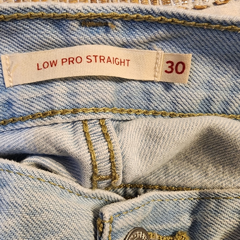 Levi's Distressed Blue Flare Jeans - Picture 10 of 10